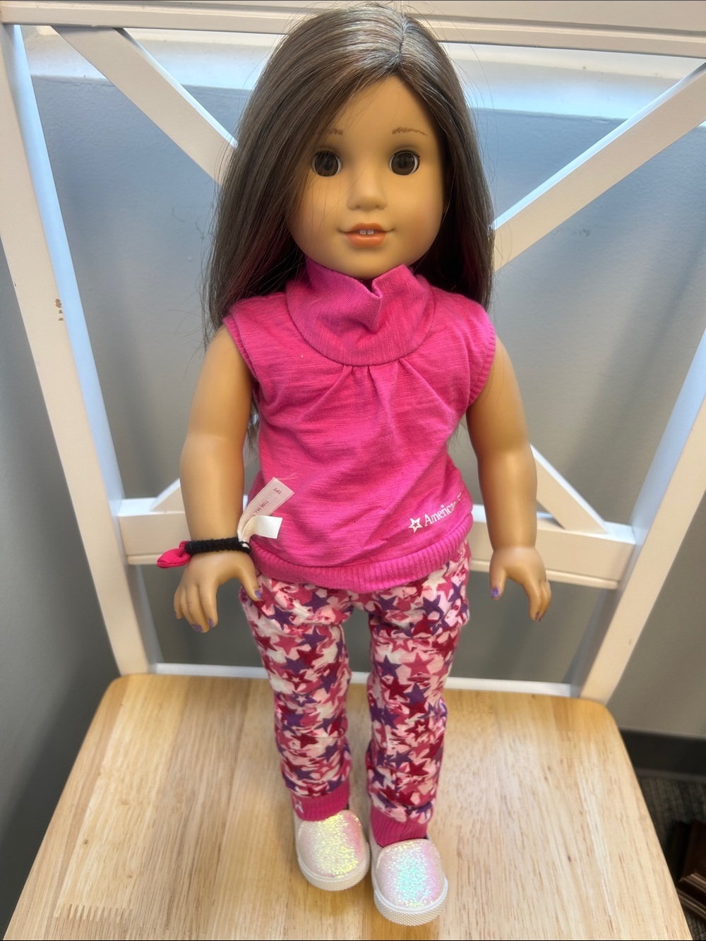 American Girl 18” Truly Me Doll Straight Brown Hair, Extra Clothes/Backpack/More - Picture 3 of 13
